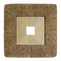 Decoracion 19 x 2 in. Concave Square Double Layer ribbed Wall Plaque DE3091746